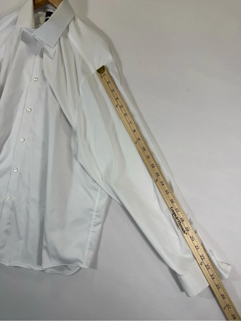Calvin Klein White Men's Dress Shirt - Spread Collar
